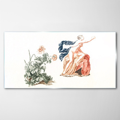 Ancient greece traditional Glass Print