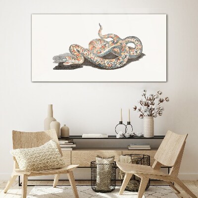 Snake pattern with colorful details Glass Print