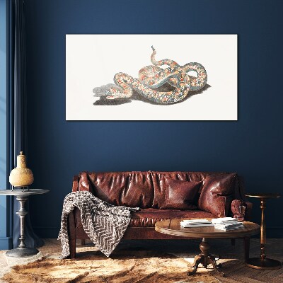 Snake pattern with colorful details Glass Print