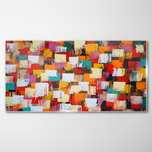 Colorful mosaic abstract pattern Glass Wall Art