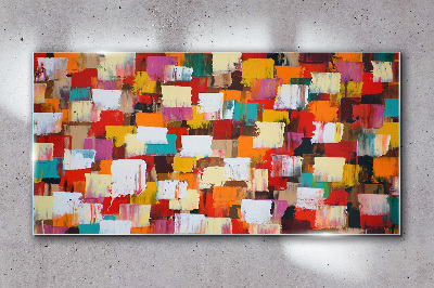 Colorful mosaic abstract pattern Glass Wall Art