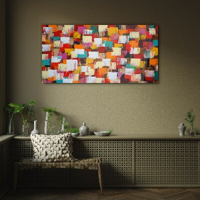 Colorful mosaic abstract pattern Glass Wall Art