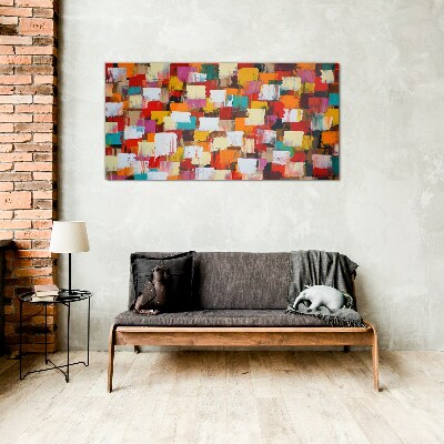 Colorful mosaic abstract pattern Glass Wall Art