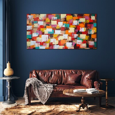 Colorful mosaic abstract pattern Glass Wall Art