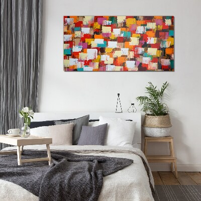 Colorful mosaic abstract pattern Glass Wall Art
