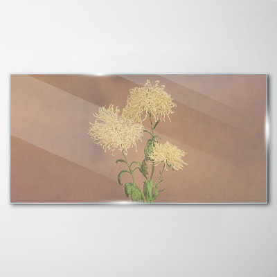 A floral dream in pastel tones Glass Print
