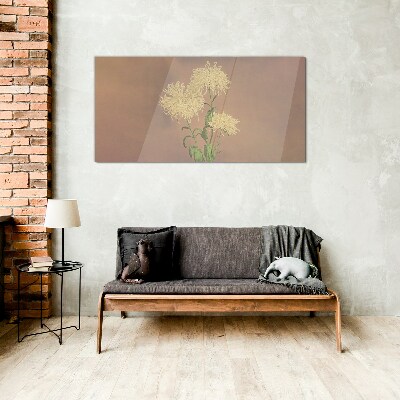 A floral dream in pastel tones Glass Print