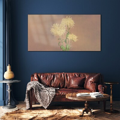 A floral dream in pastel tones Glass Print