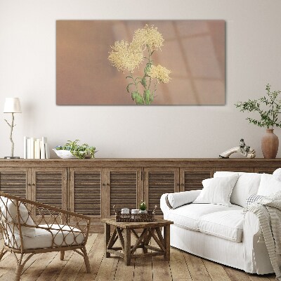 A floral dream in pastel tones Glass Print