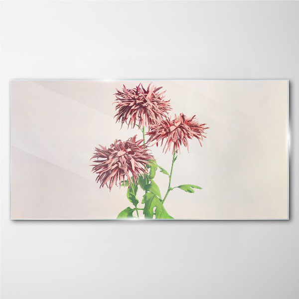 Floral inspirations in delicate shades Glass Print