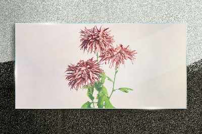 Floral inspirations in delicate shades Glass Print