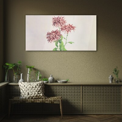 Floral inspirations in delicate shades Glass Print