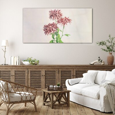Floral inspirations in delicate shades Glass Print