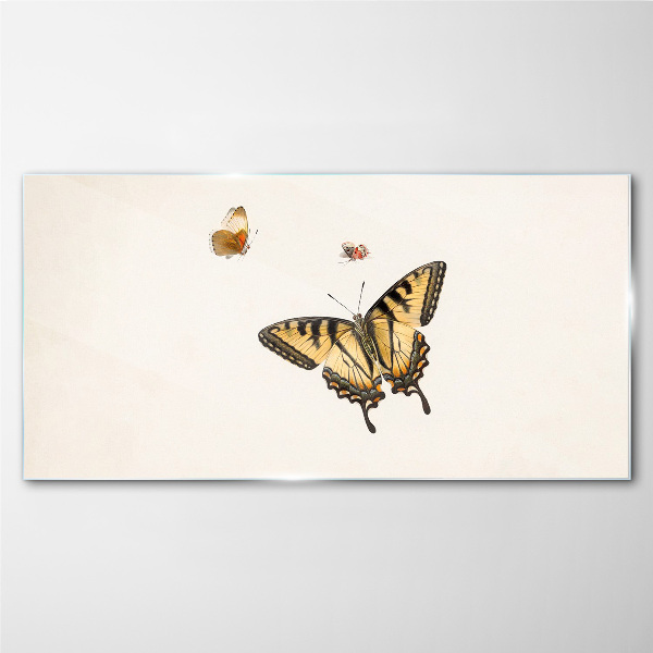 Butterflies in delicate harmony Glass Print