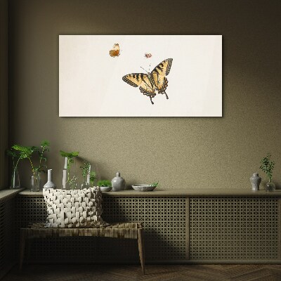 Butterflies in delicate harmony Glass Print