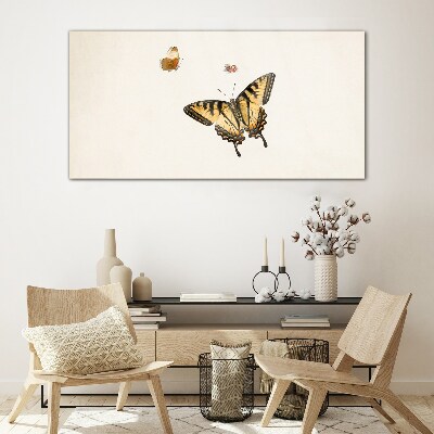 Butterflies in delicate harmony Glass Print