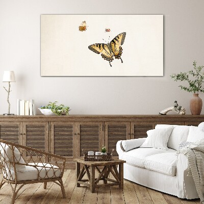 Butterflies in delicate harmony Glass Print