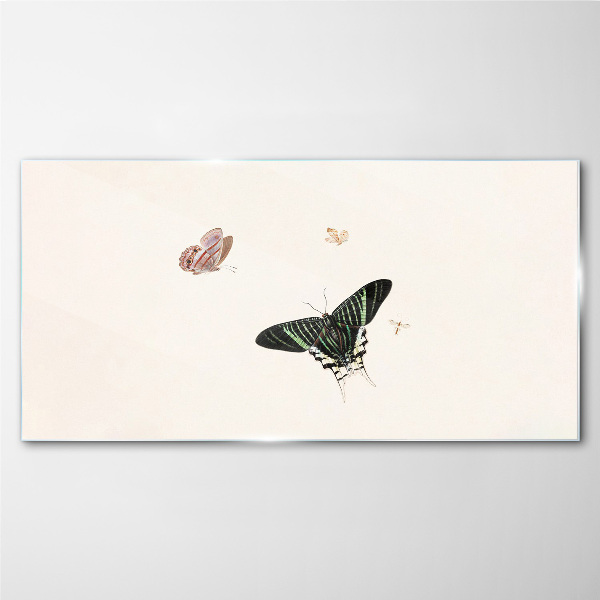 Butterflies in a delicate dance Glass Print