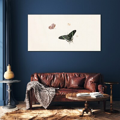 Butterflies in a delicate dance Glass Print