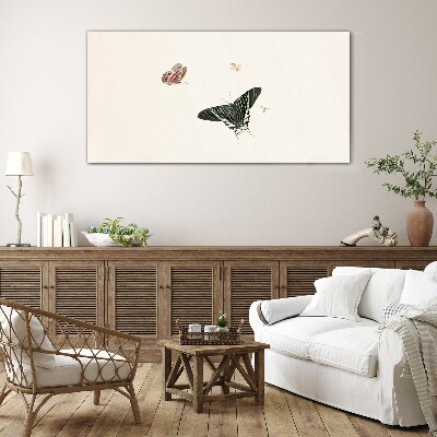Butterflies in a delicate dance Glass Print
