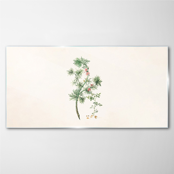 Delicate vegetation in pastel colors Glass Print