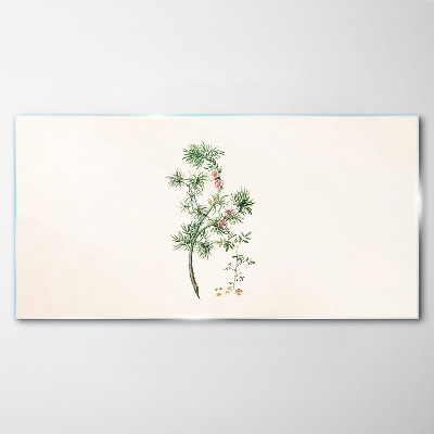 Delicate vegetation in pastel colors Glass Print