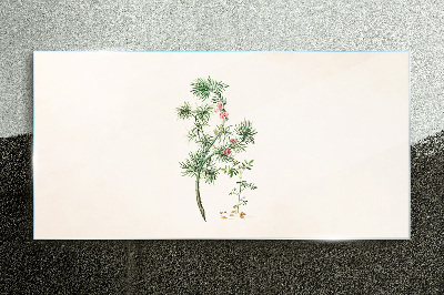 Delicate vegetation in pastel colors Glass Print