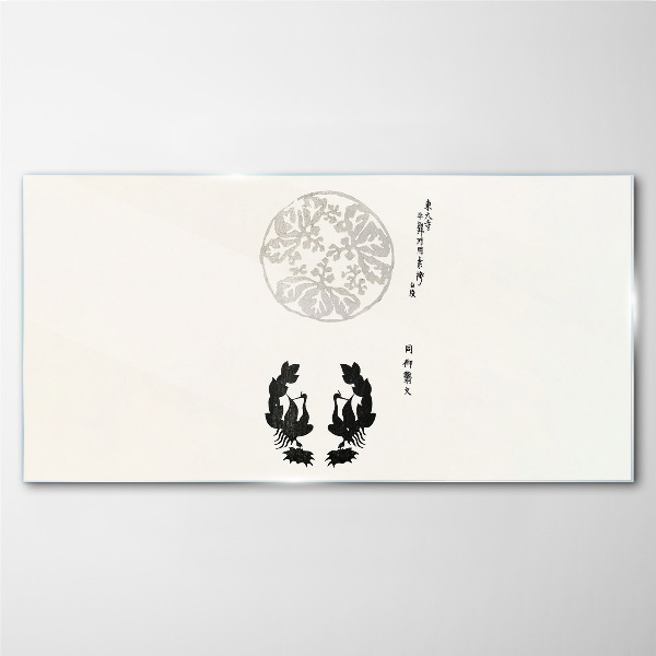 Balance of nature in monochrome Glass Print