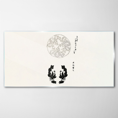 Balance of nature in monochrome Glass Print
