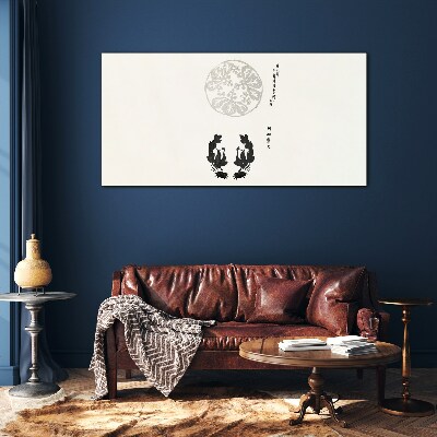 Balance of nature in monochrome Glass Print