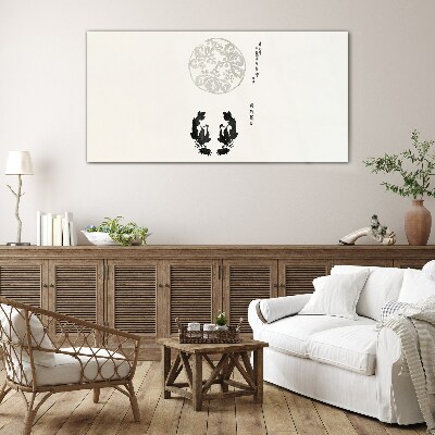 Balance of nature in monochrome Glass Print
