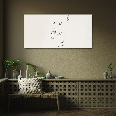 The delicacy of butterflies in motion Glass Print