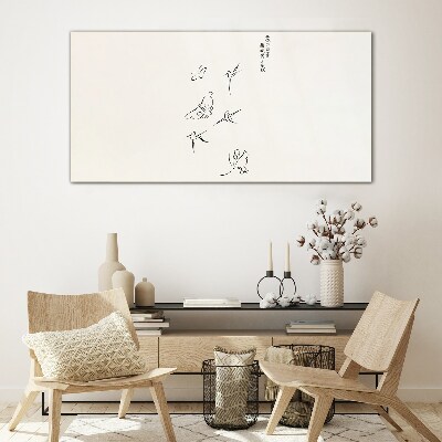 The delicacy of butterflies in motion Glass Print