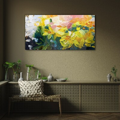 Spring flowers in intense colors Glass Wall Art