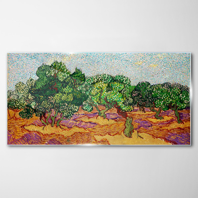 Olives in the sun Glass Print