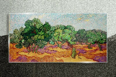 Olives in the sun Glass Print