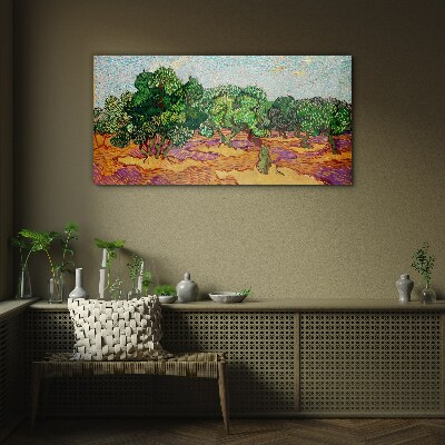 Olives in the sun Glass Print
