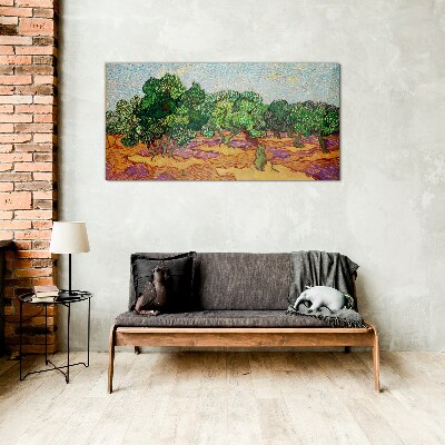 Olives in the sun Glass Print