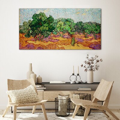 Olives in the sun Glass Print