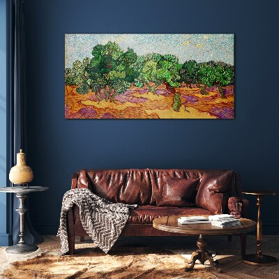 Olives in the sun Glass Print