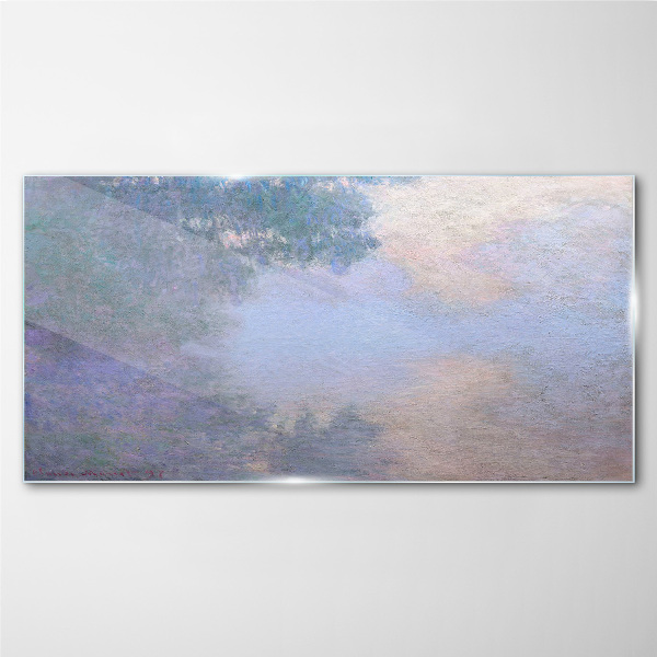 Clouds in the morning light Glass Print