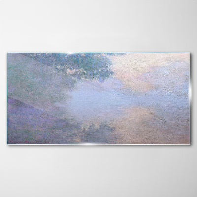 Clouds in the morning light Glass Print