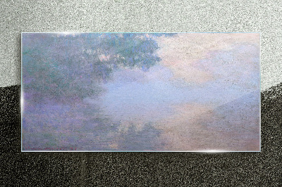 Clouds in the morning light Glass Print