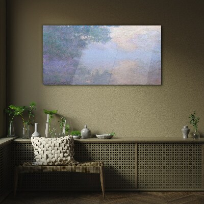 Clouds in the morning light Glass Print