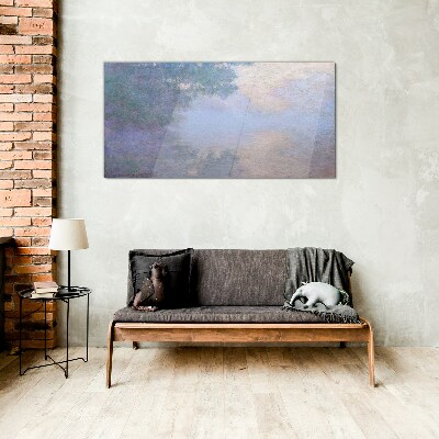 Clouds in the morning light Glass Print
