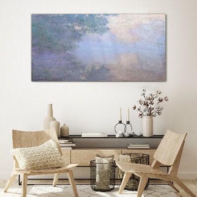 Clouds in the morning light Glass Print