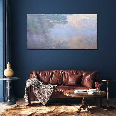 Clouds in the morning light Glass Print