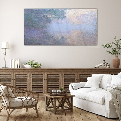 Clouds in the morning light Glass Print