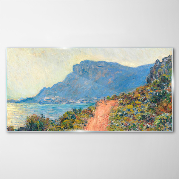 A quiet coast in the morning light Glass Print
