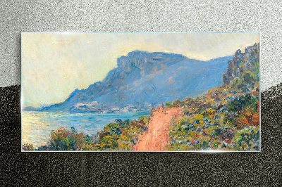 A quiet coast in the morning light Glass Print